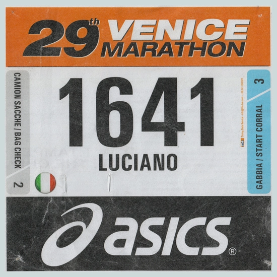 Pettorale 1641 della 29esima Venice Marathon - Venezia (VE)
