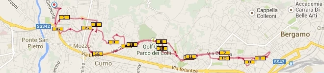 Con Michela in giro per Bergamo - 16,76 km.